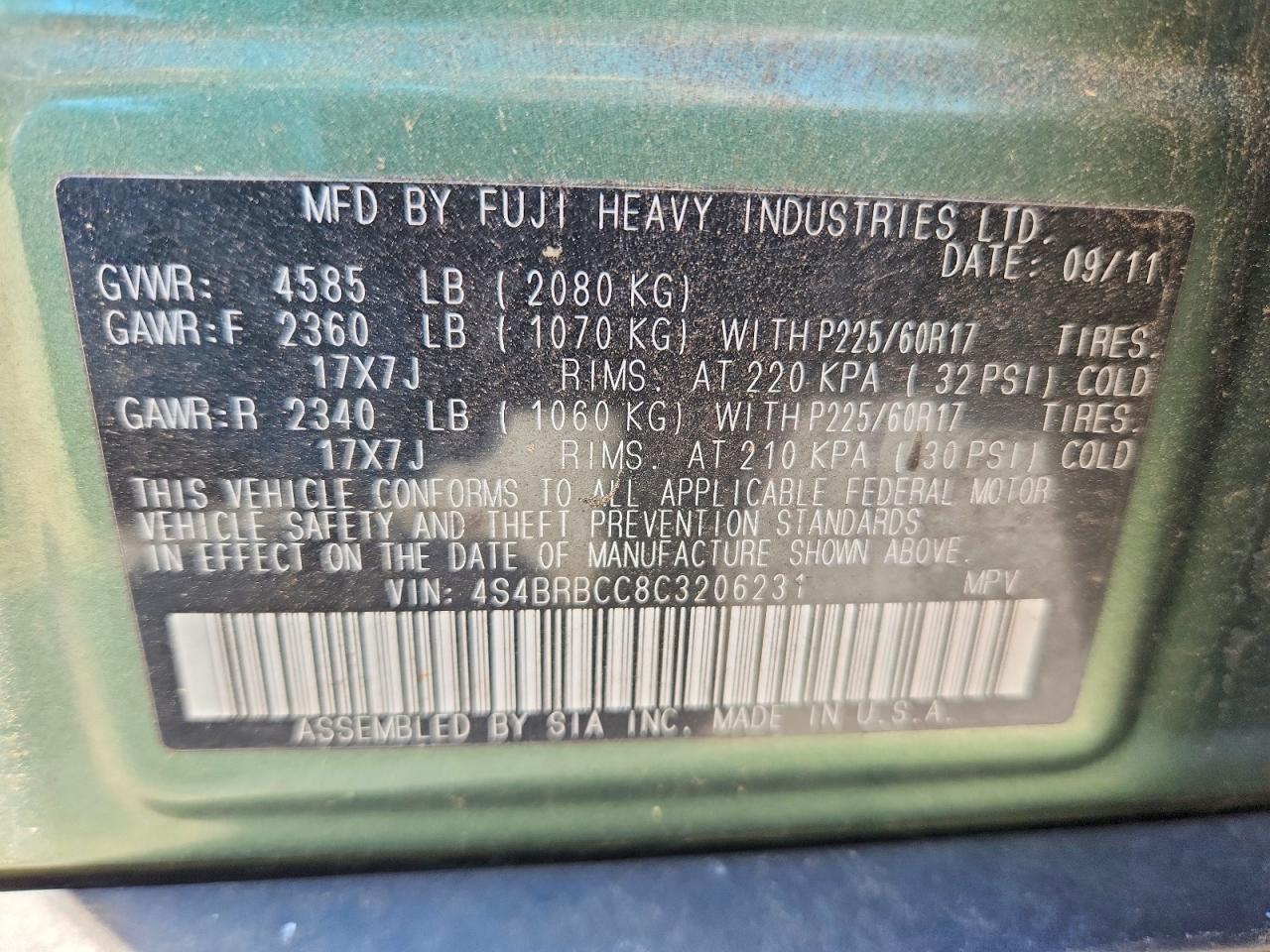 Subaru Outback 2.5i Premium