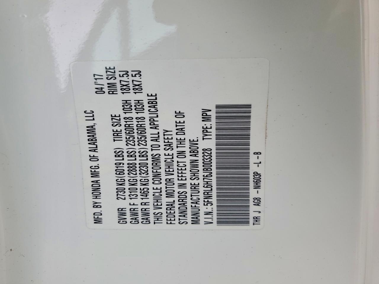 Honda Odyssey Exl