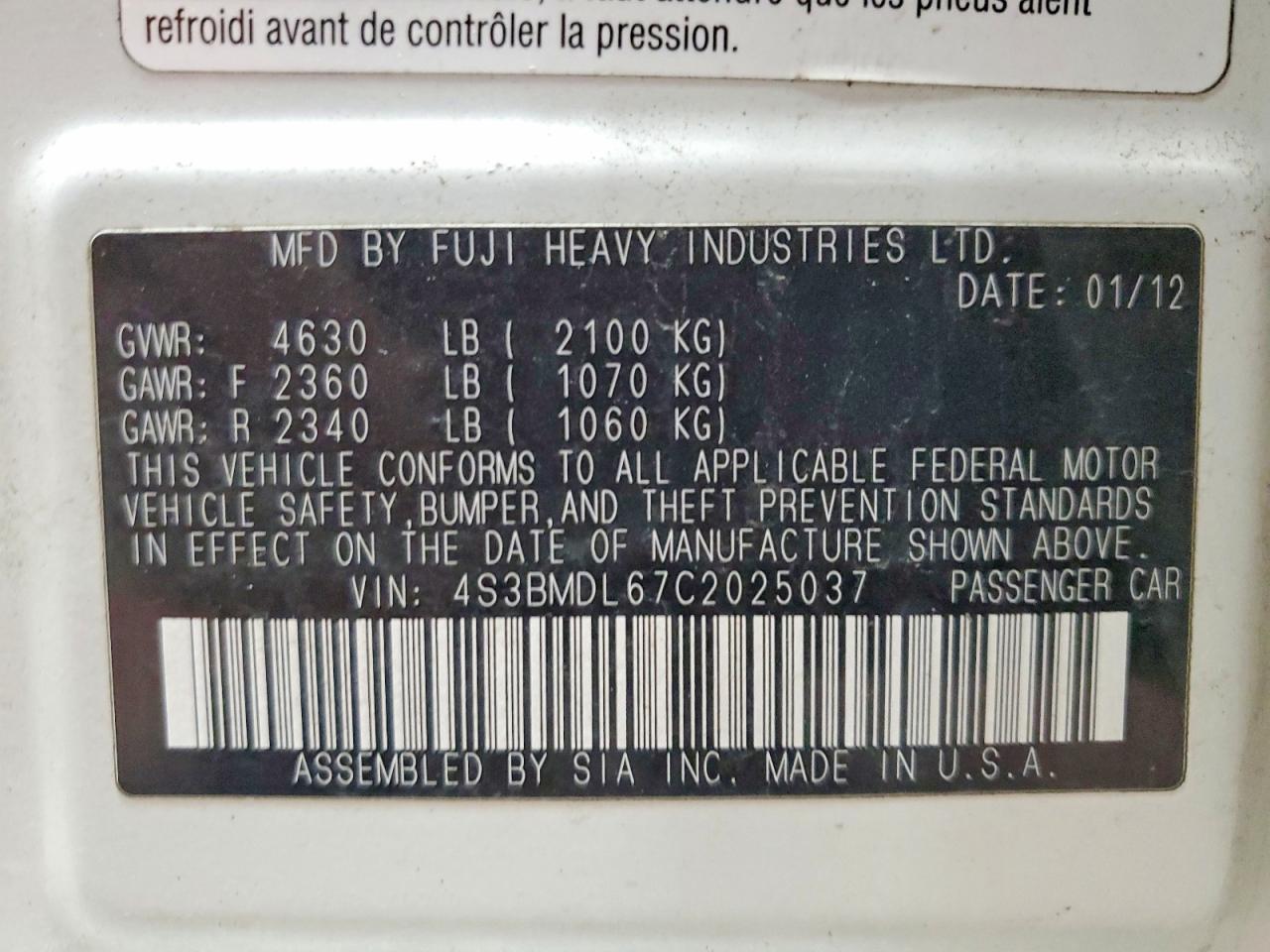 Subaru Legacy 3.6r Limited