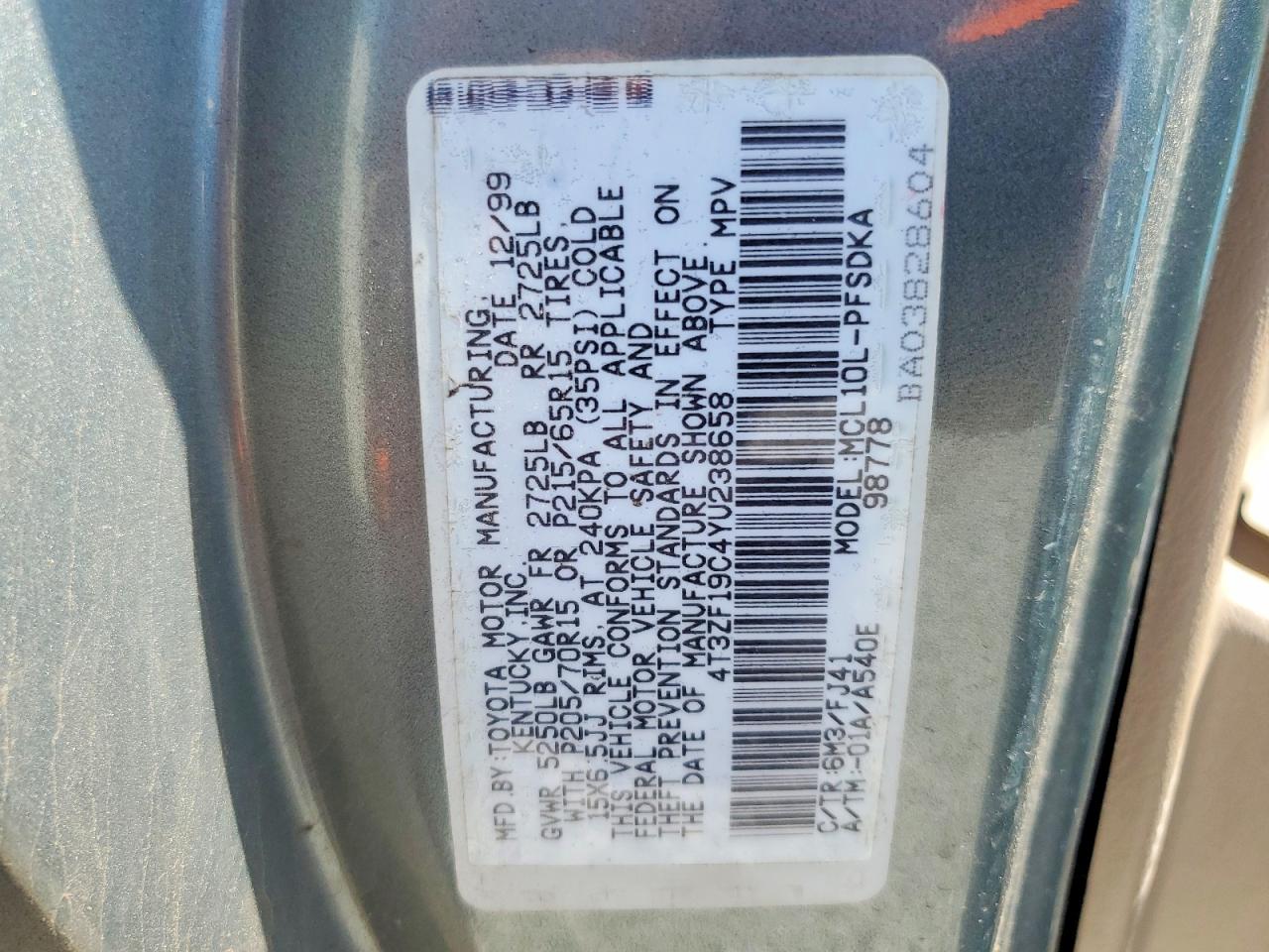 Toyota Sienna Ce