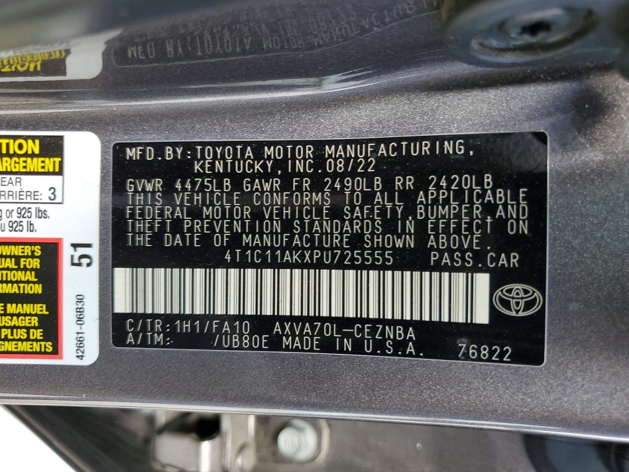 Toyota Camry Le