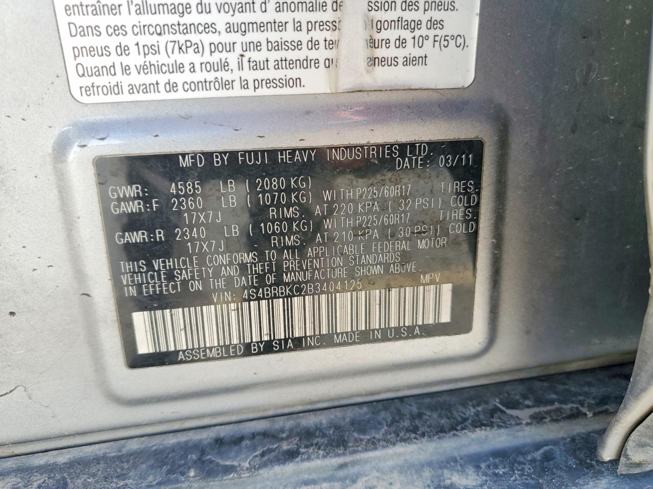 Subaru Outback 2.5i Limited