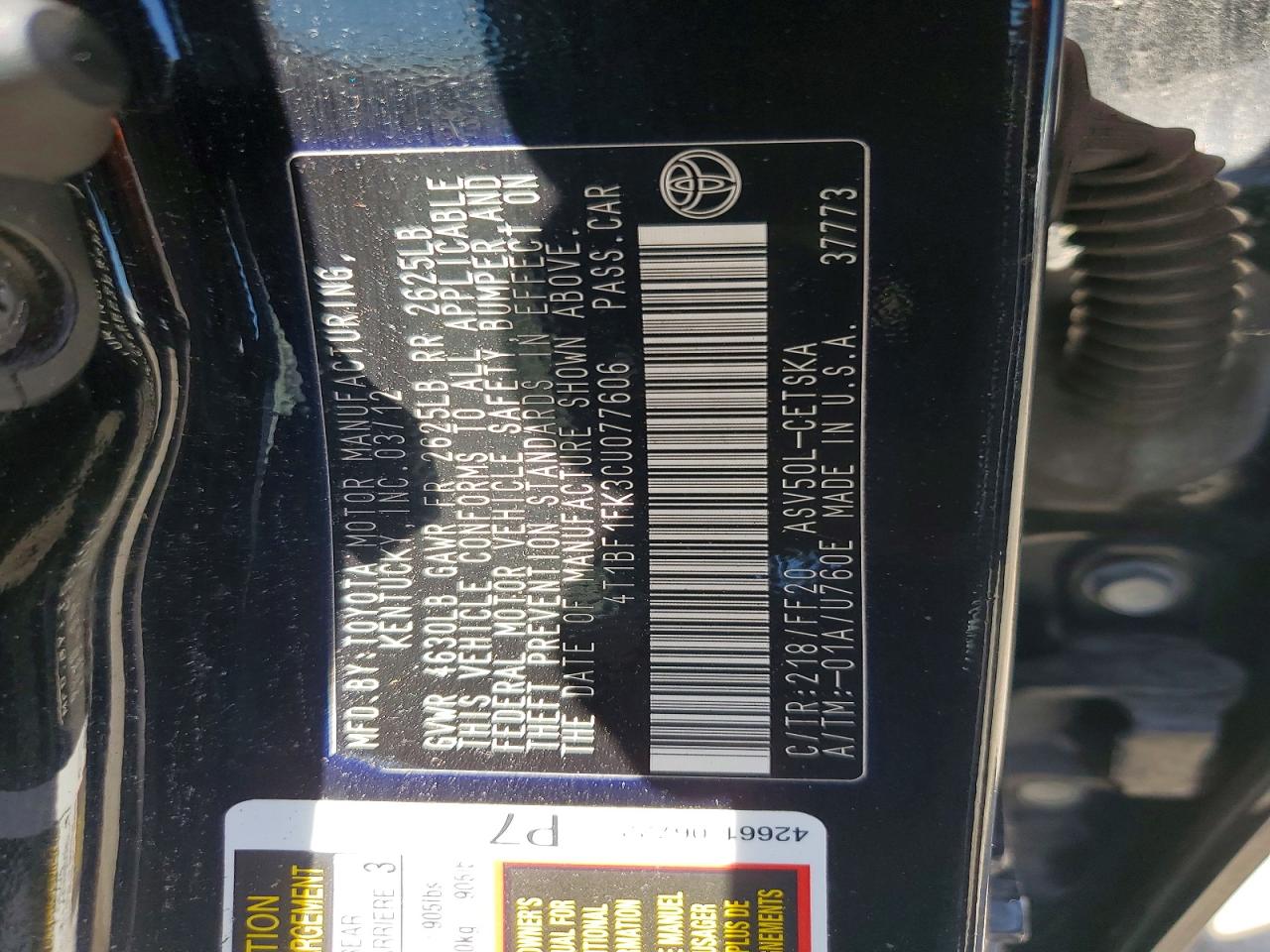 Toyota Camry Se
