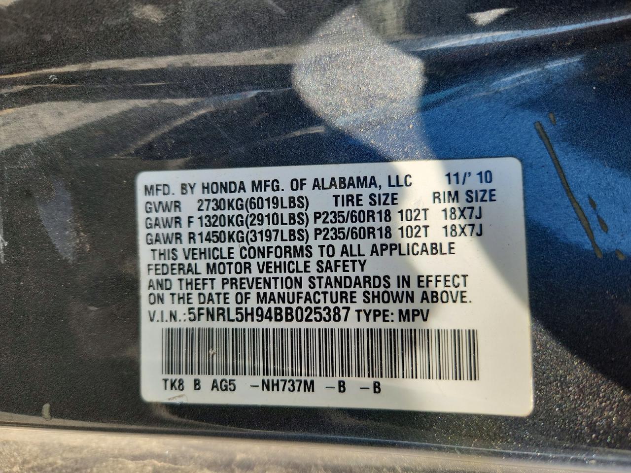 Honda Odyssey Touring