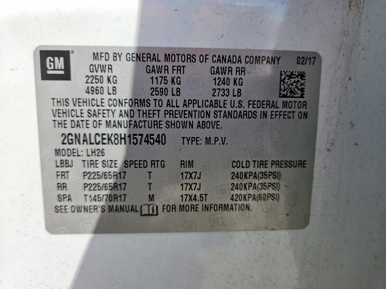 Chevrolet Equinox Lt