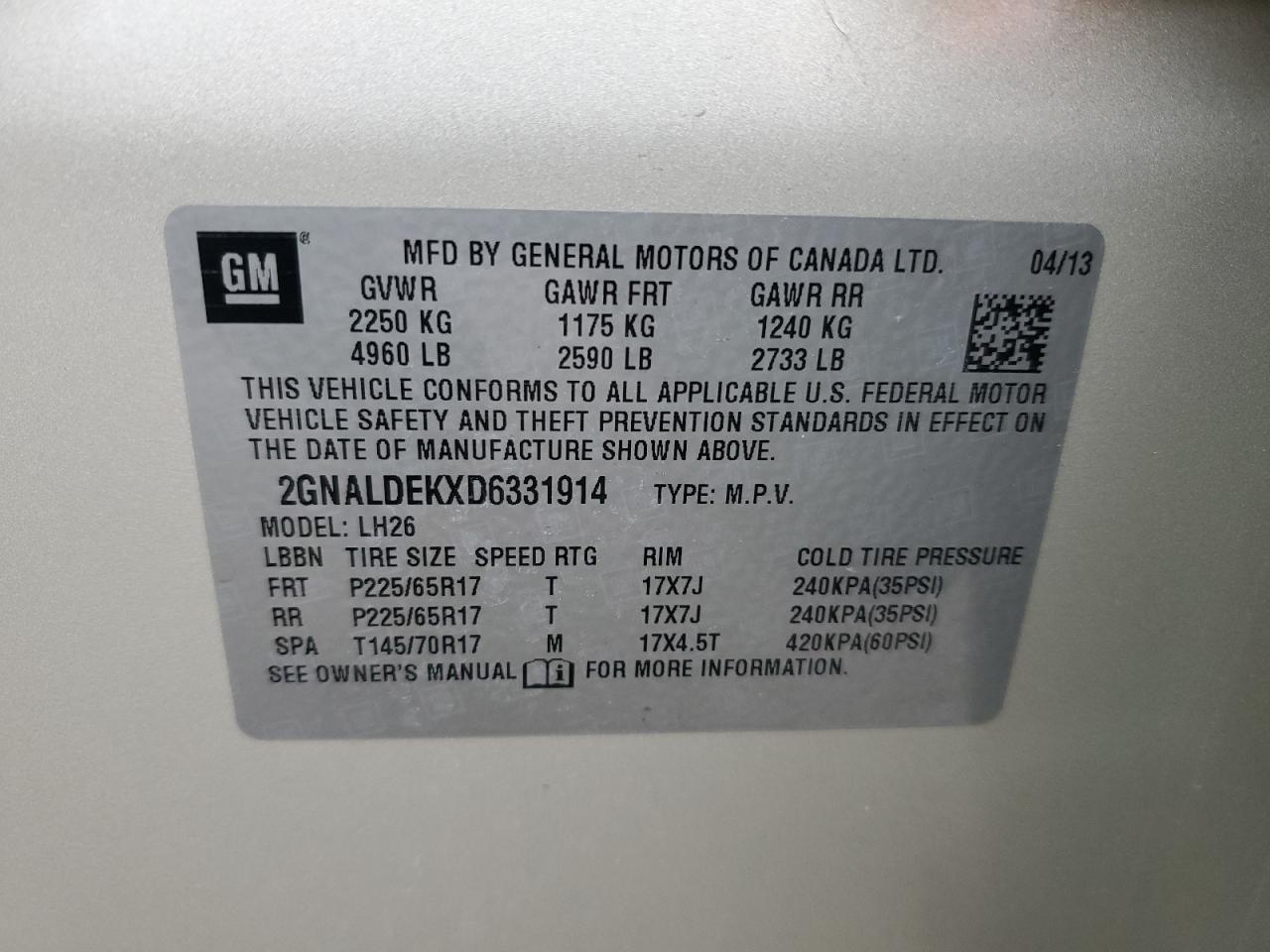 Chevrolet Equinox Lt