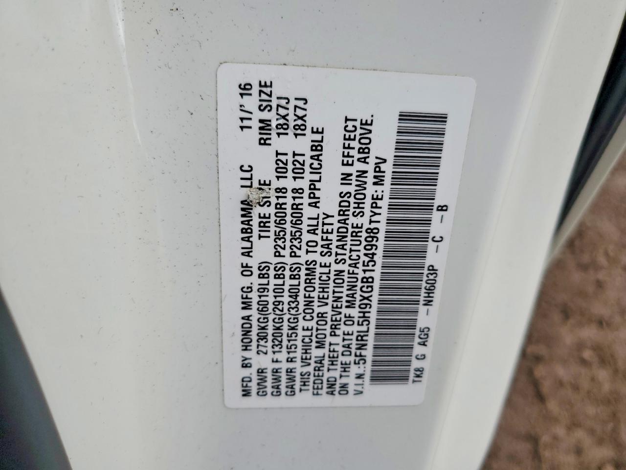 Honda Odyssey Touring