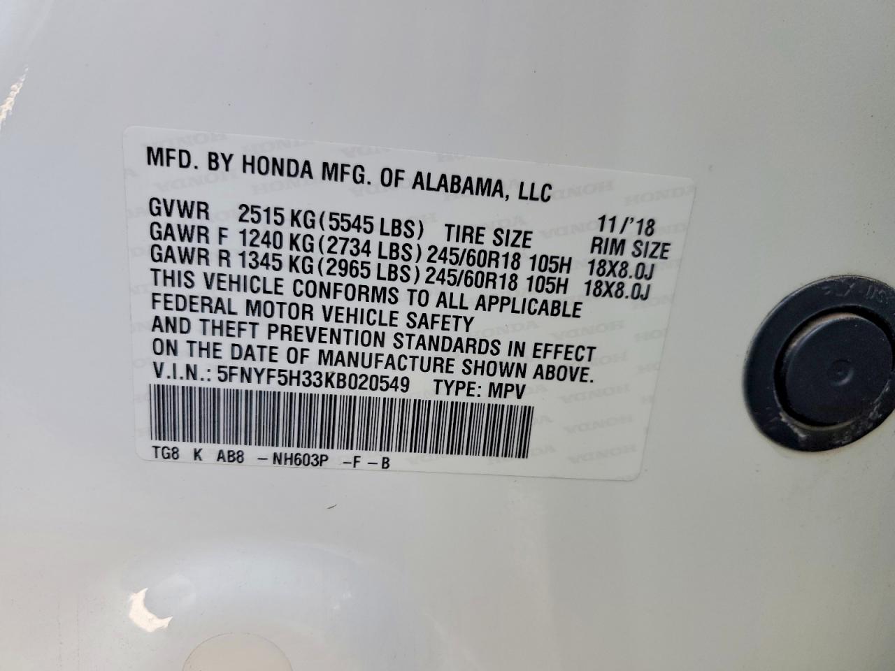 Honda Pilot Ex