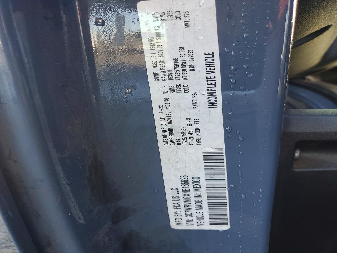 Ram Promaster 3500 Standard