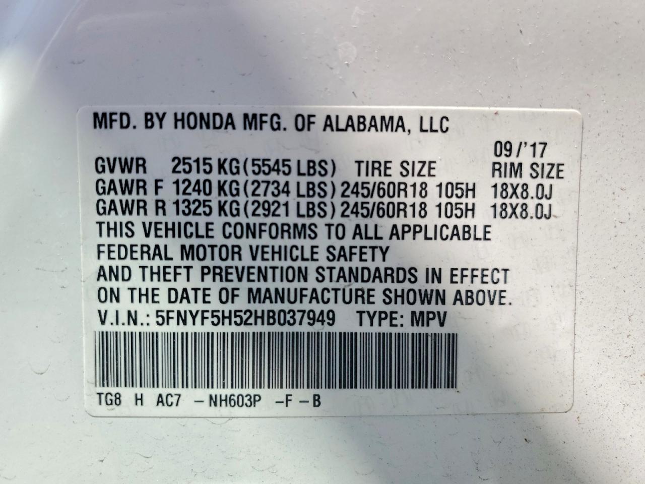 Honda Pilot Exl
