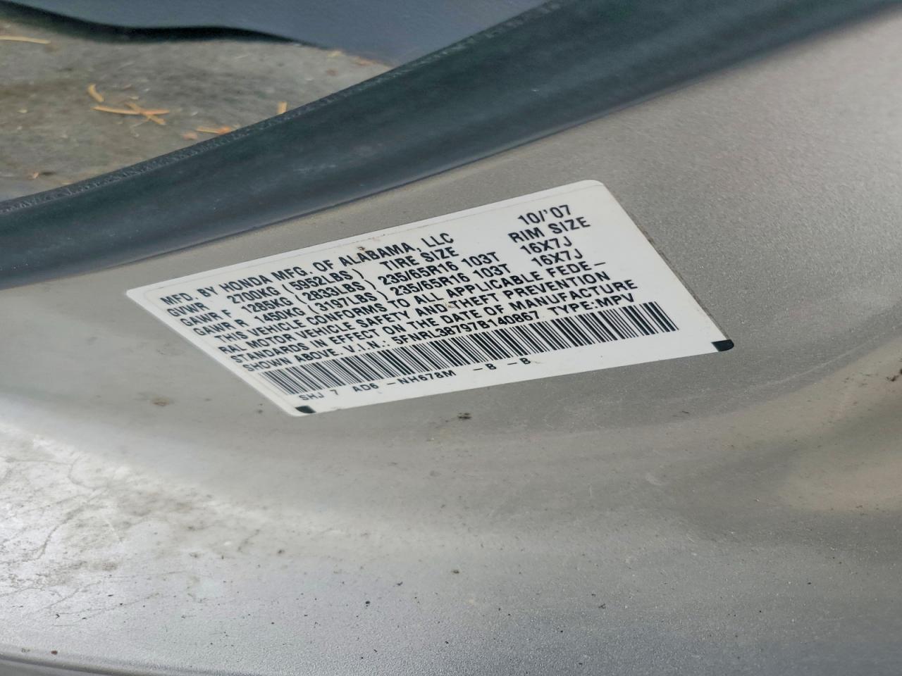 Honda Odyssey Exl