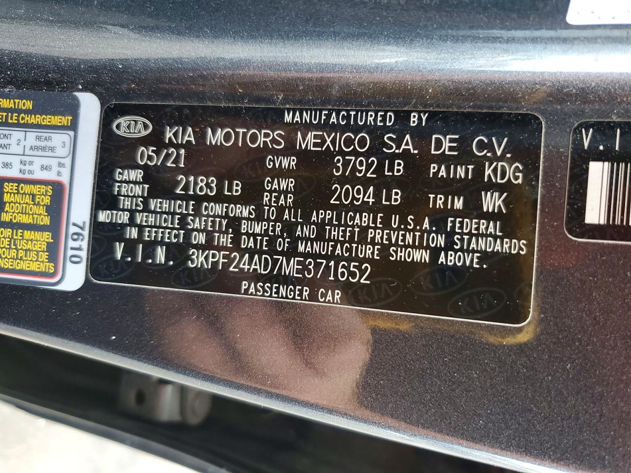 Kia Forte Lxs