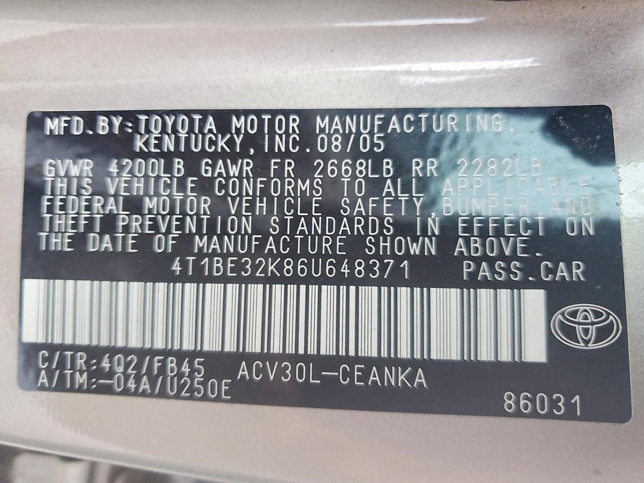 Toyota Camry Le