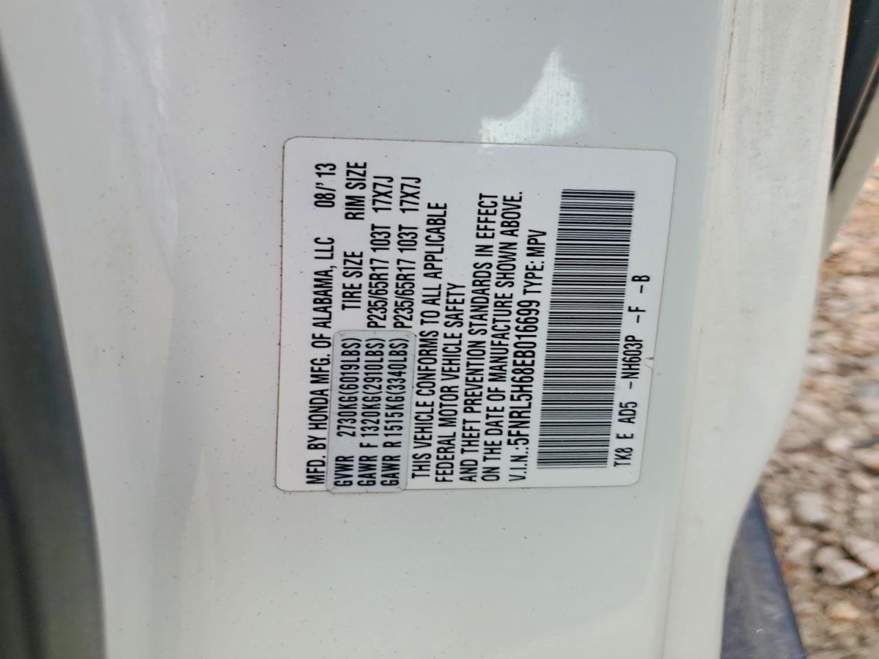 Honda Odyssey Exl