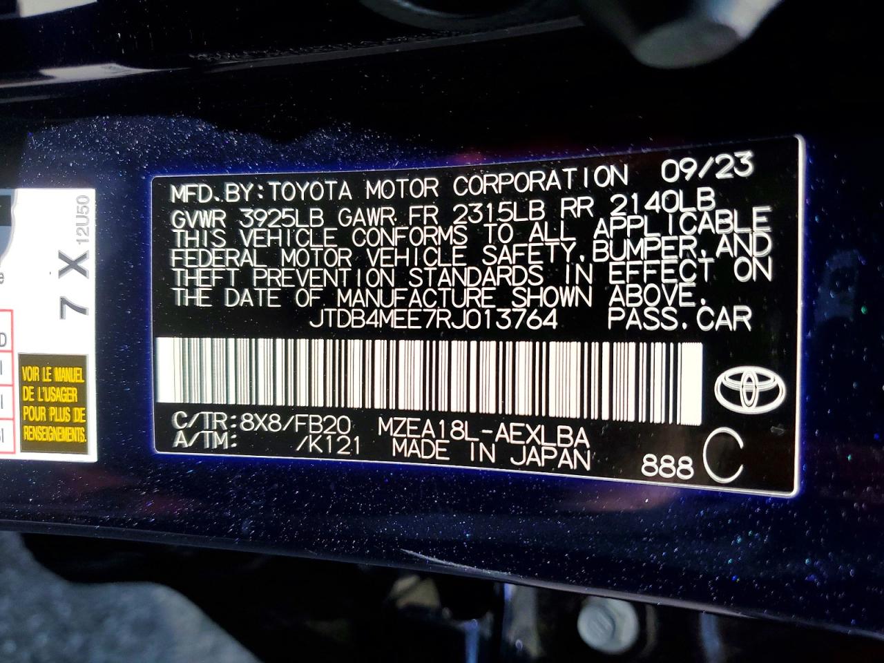 Toyota Corolla Le