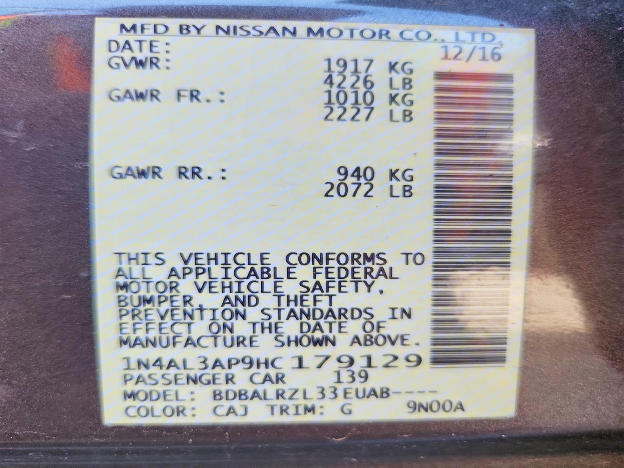 Nissan Altima 2.5 Sl