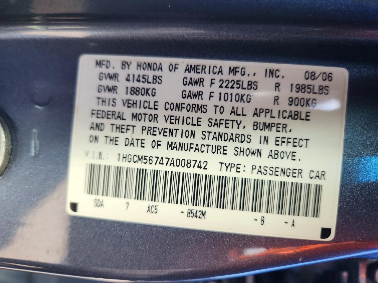 Honda Accord Ex