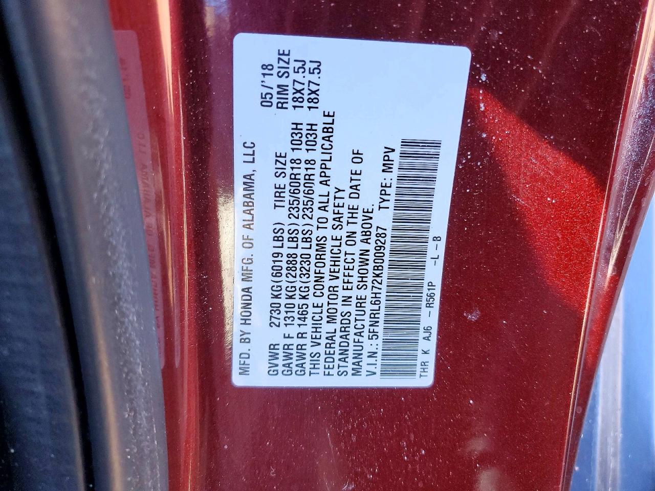 Honda Odyssey Exl
