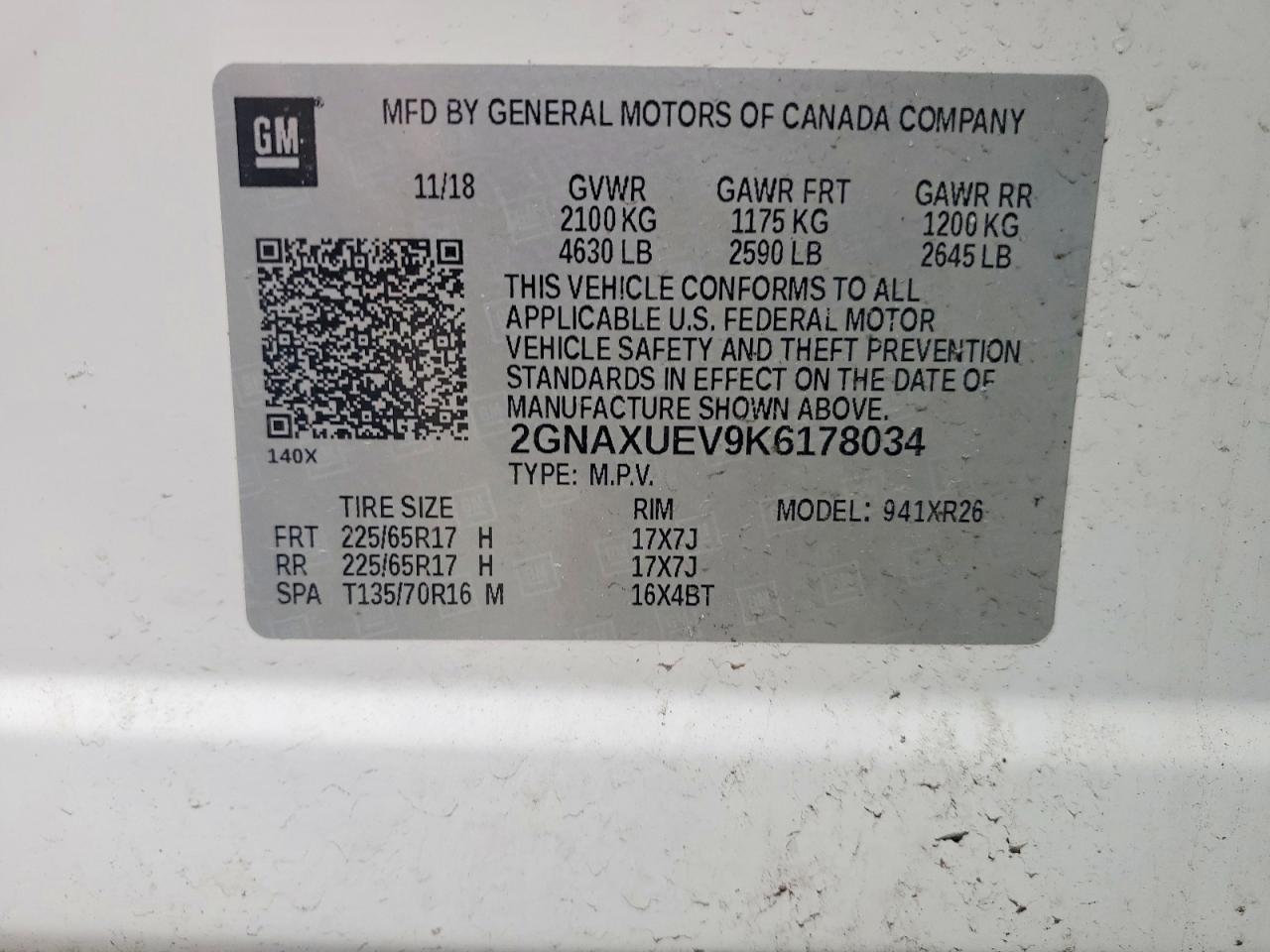 Chevrolet Equinox Lt