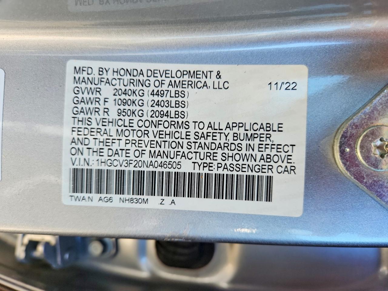 Honda Accord Hybrid Sport