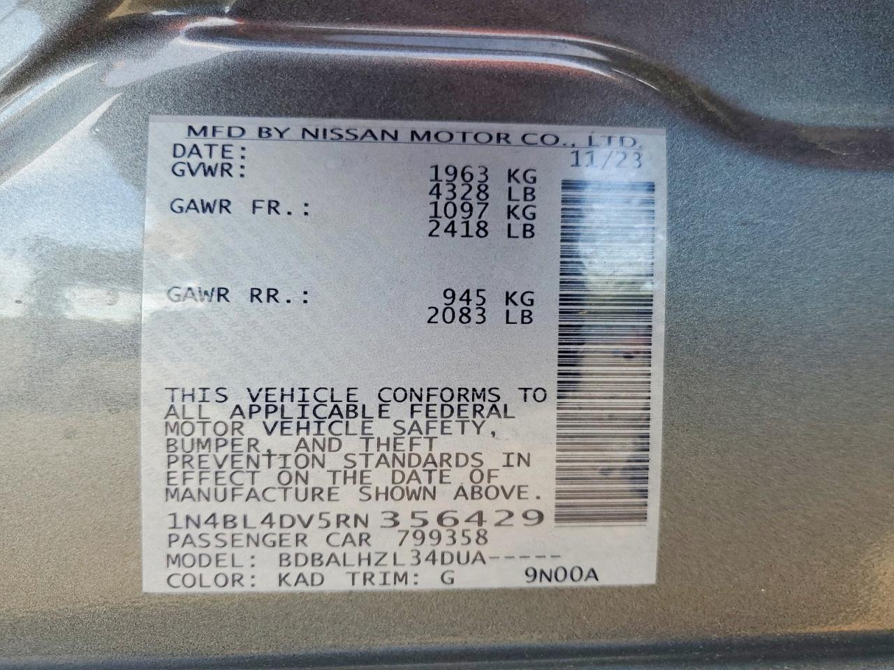 Nissan Altima Sv