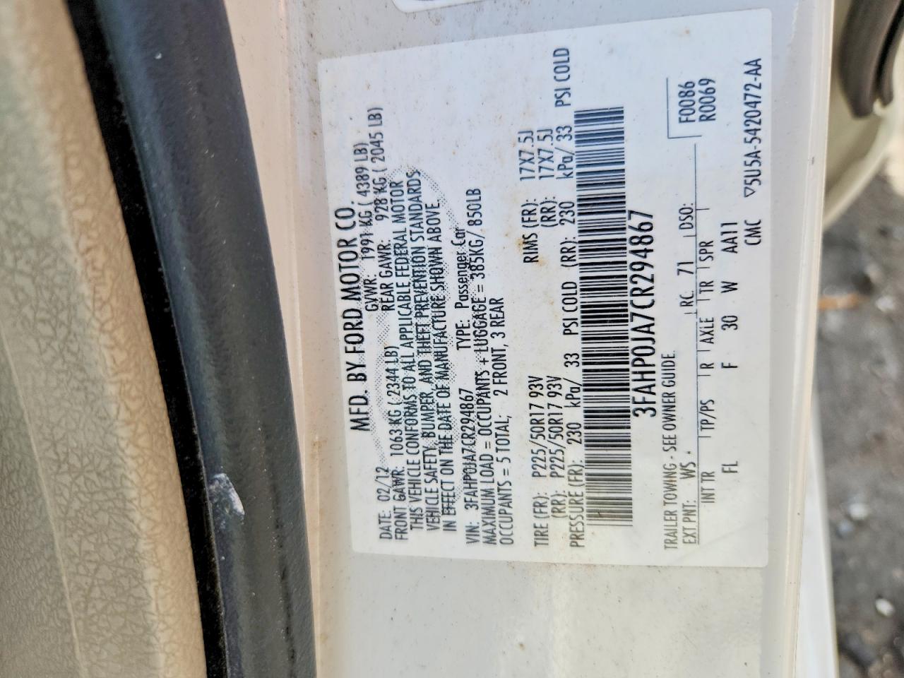 Ford Fusion Sel