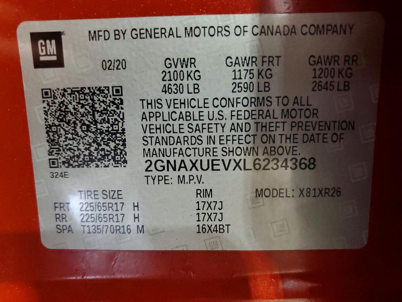 Chevrolet Equinox Lt