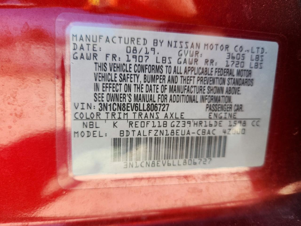 Nissan Versa Sv