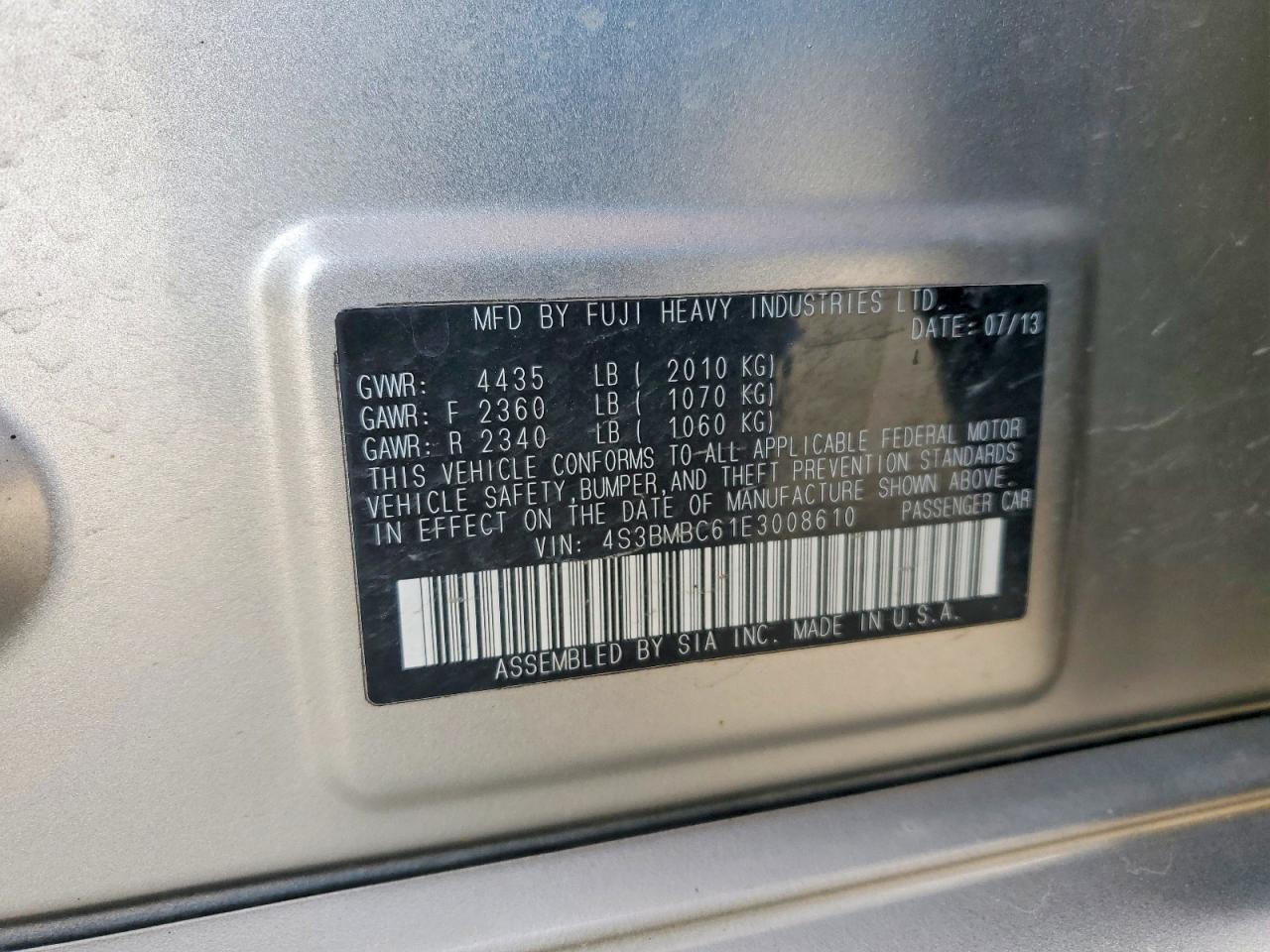 Subaru Legacy 2.5i Premium