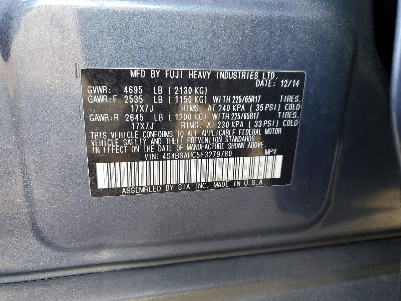 Subaru Outback 2.5i Premium