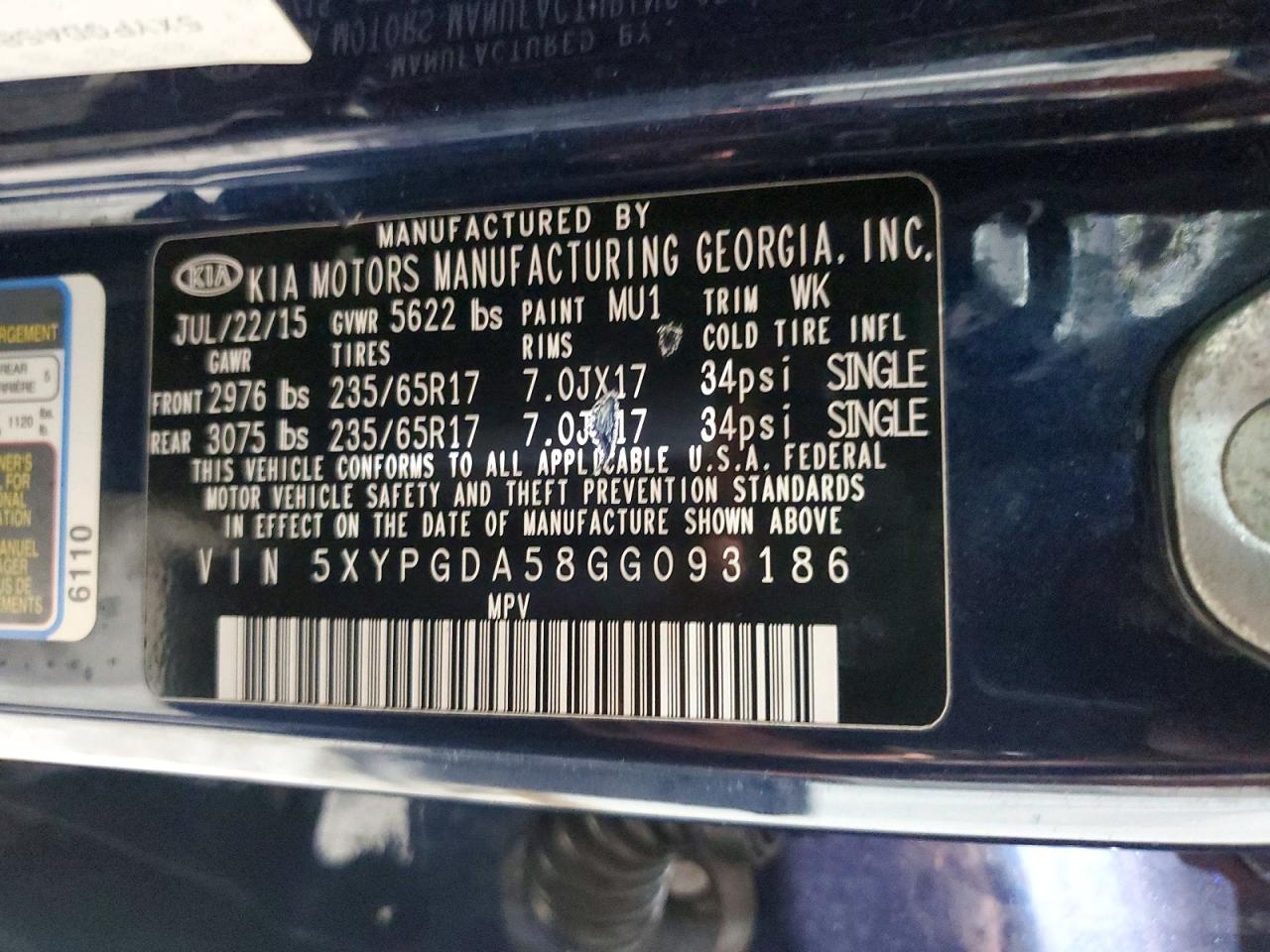 Kia Sorento Lx V6