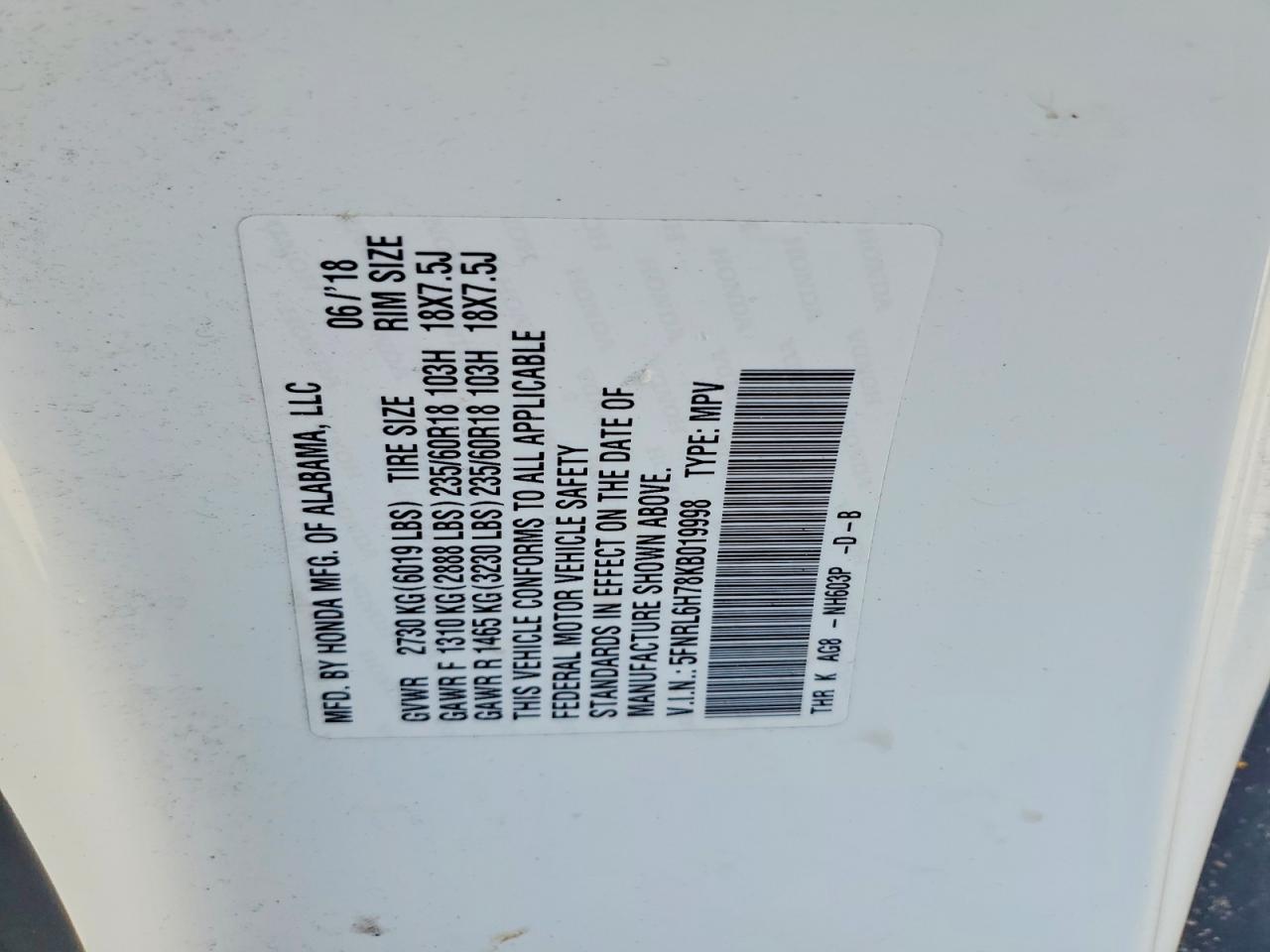 Honda Odyssey Exl