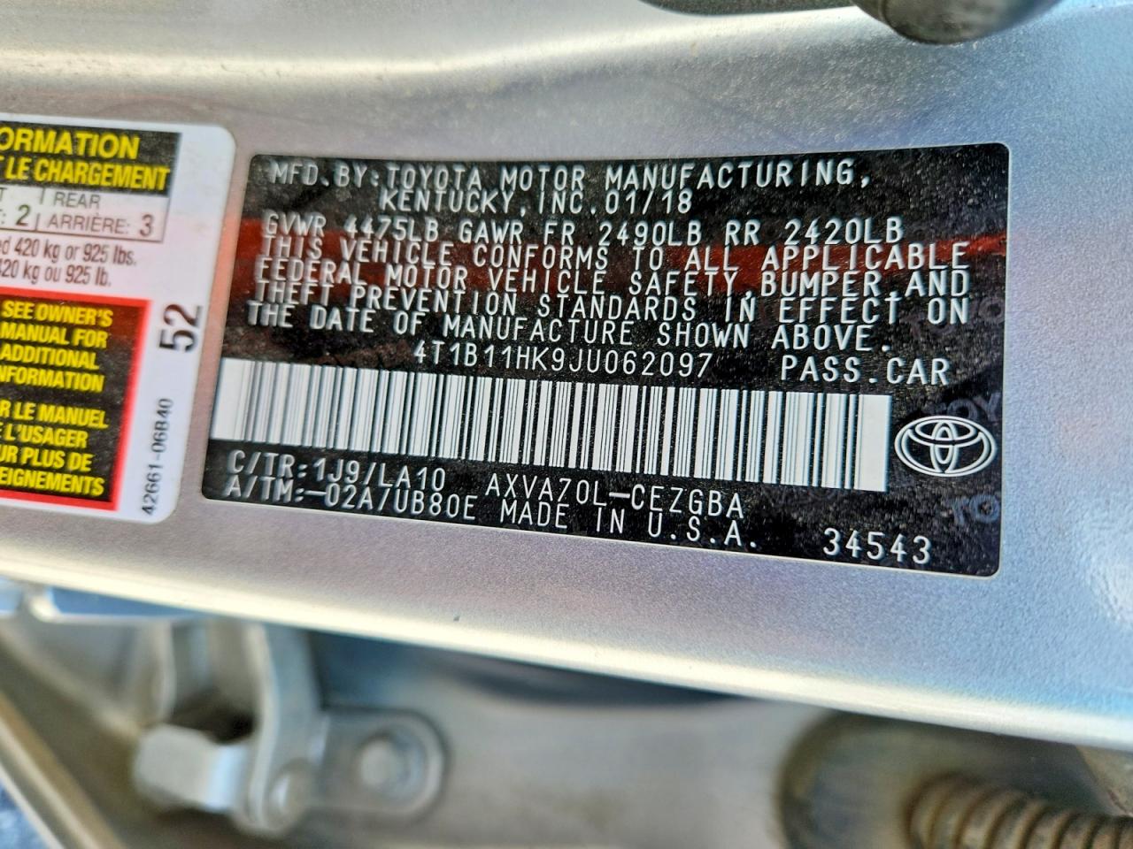 Toyota Camry Xle