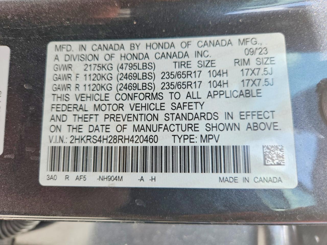 Honda Crv Lx