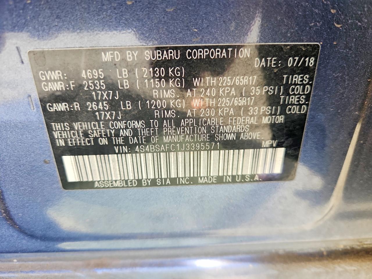 Subaru Outback 2.5i Premium
