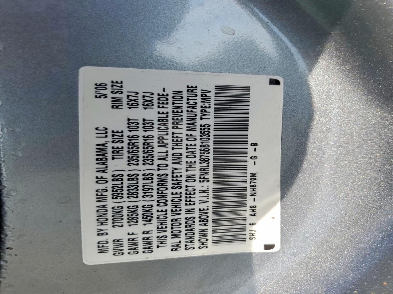 Honda Odyssey Exl