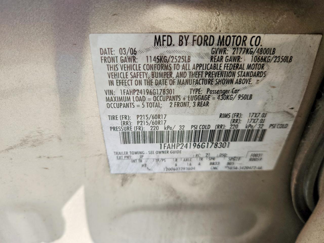 Ford Five Hundr Sel