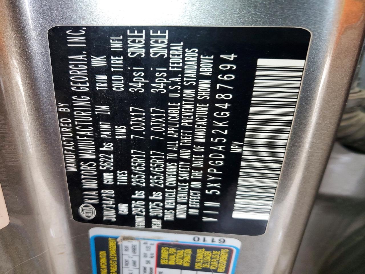 Kia Sorento Lx V6