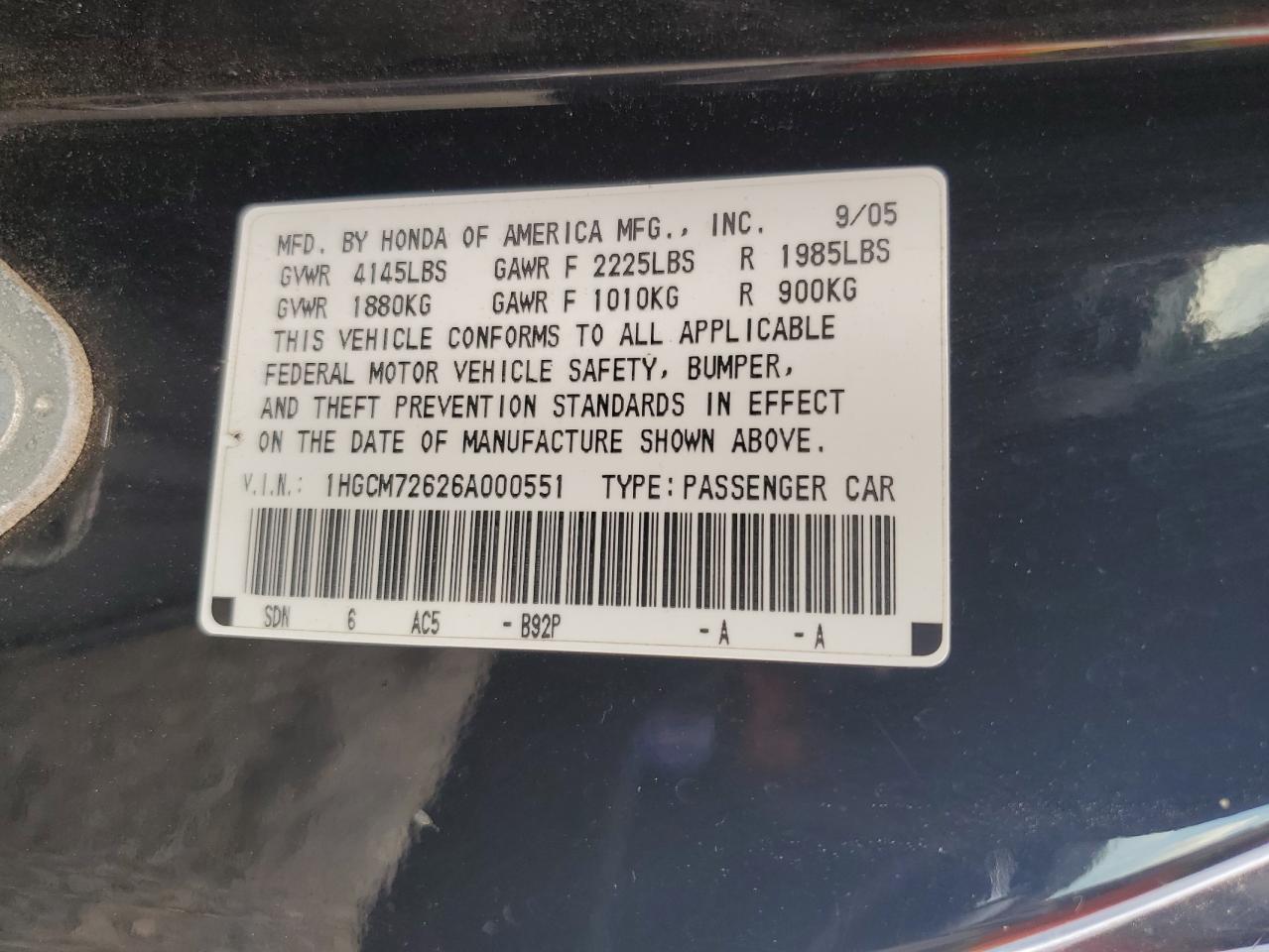 Honda Accord Ex