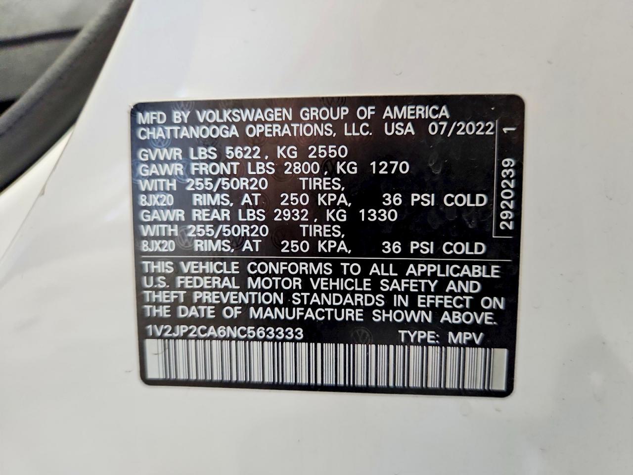 Volkswagen Atlas Se
