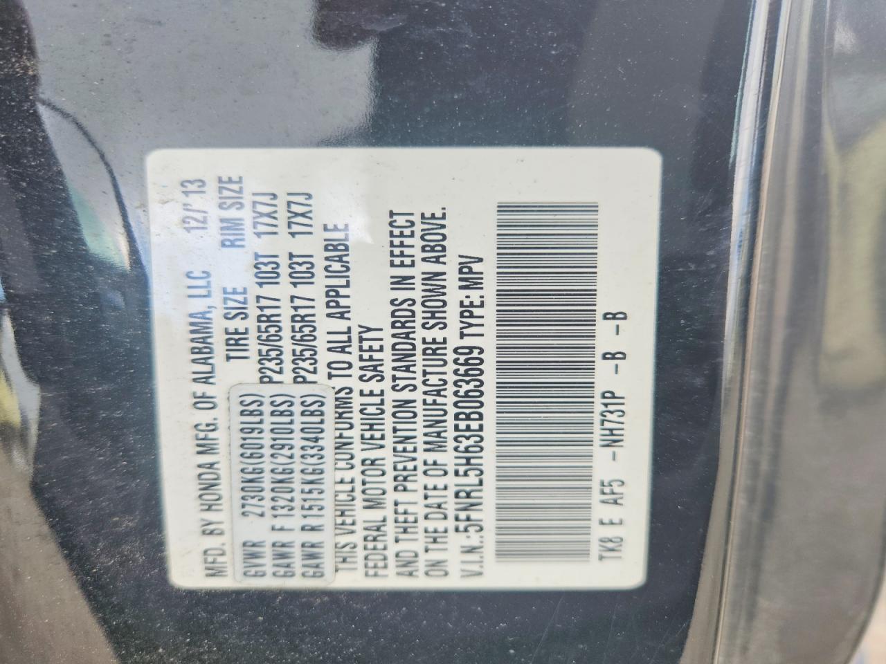 Honda Odyssey Exl
