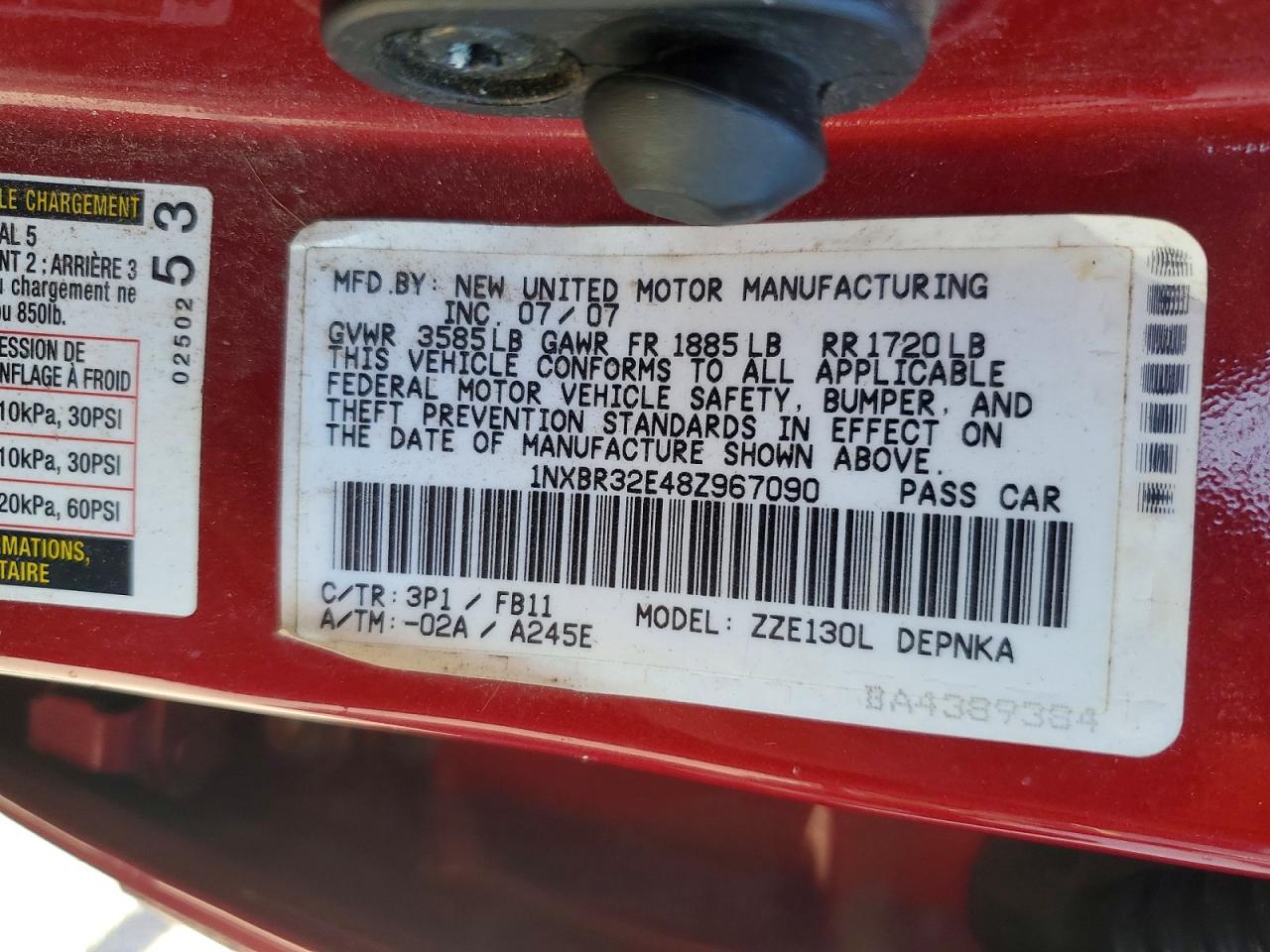Toyota Corolla Le