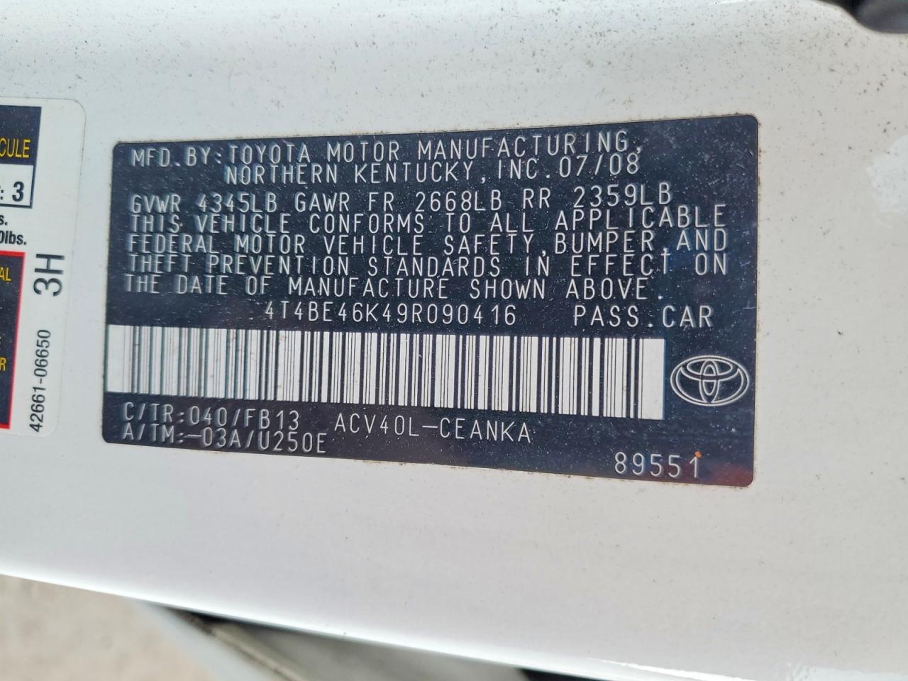 Toyota Camry Le
