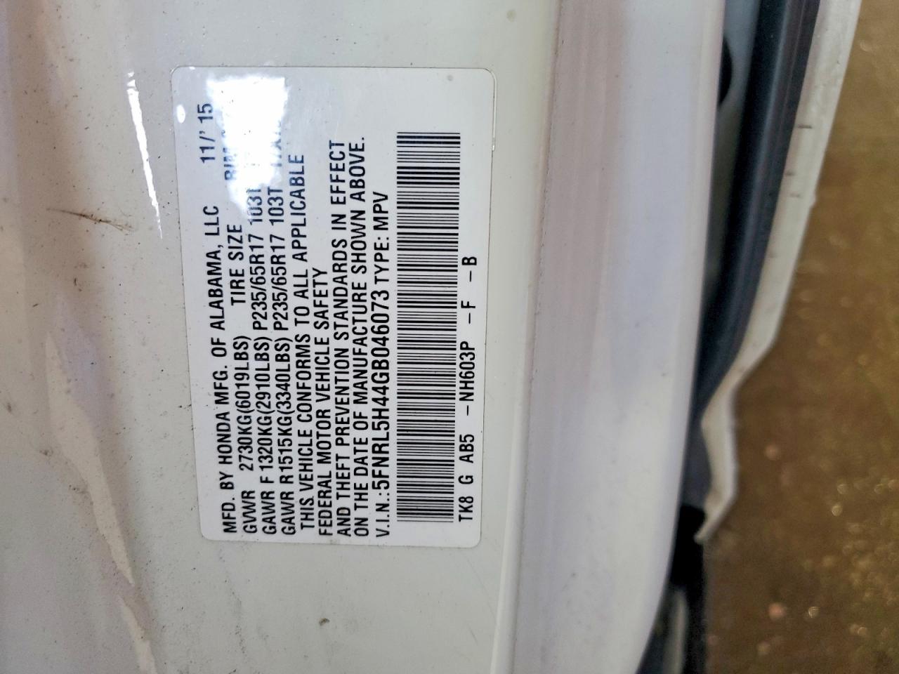 Honda Odyssey Ex