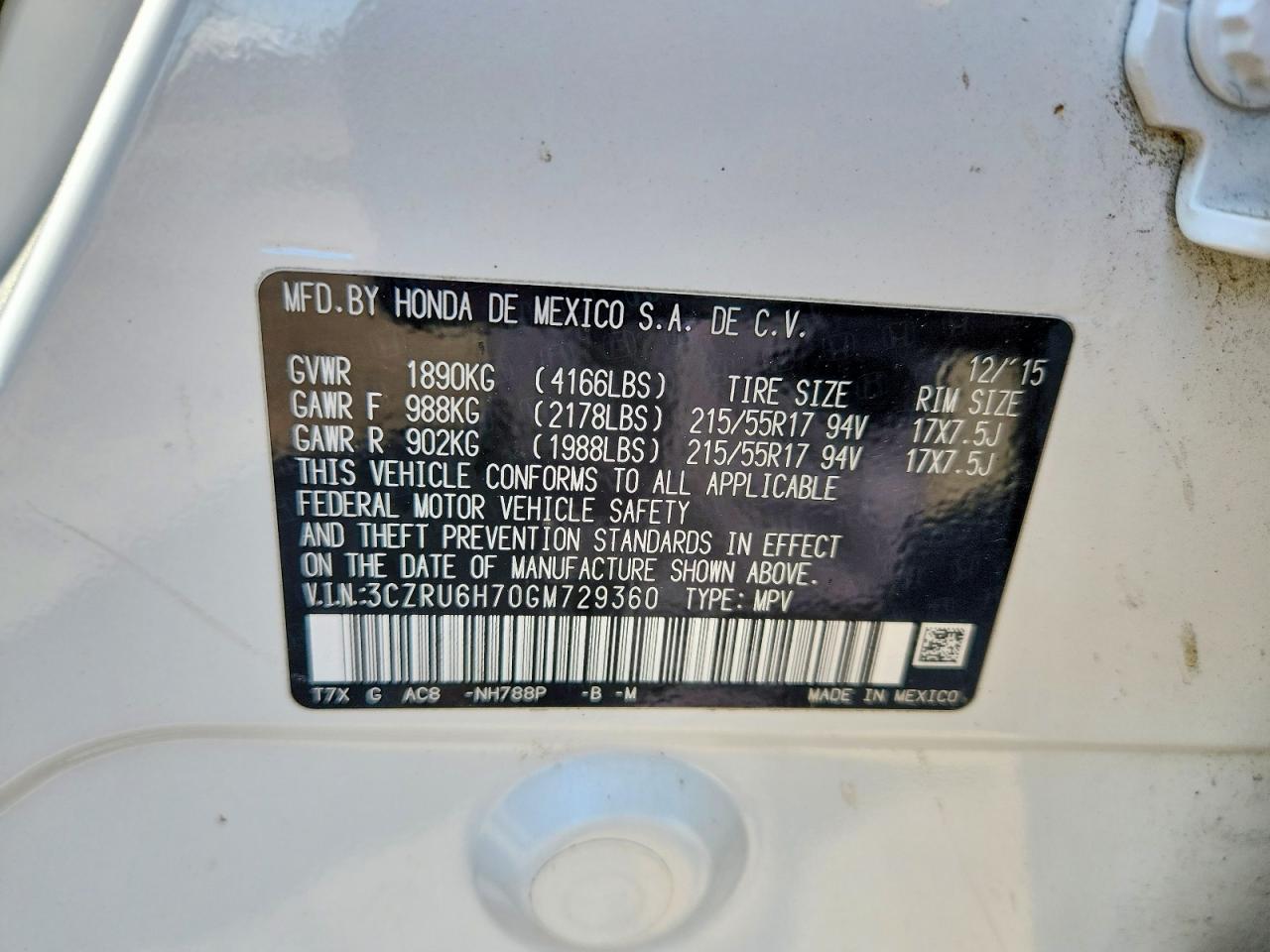 Honda HR-V Exl