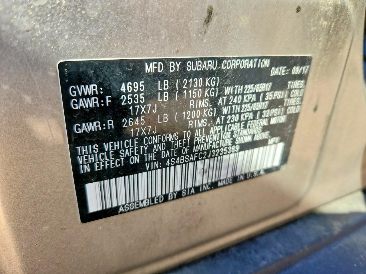 Subaru Outback 2.5i Premium