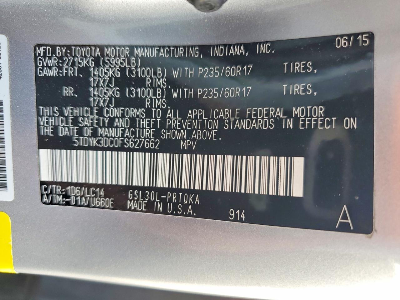 Toyota Sienna Xle Premium 8-passenger