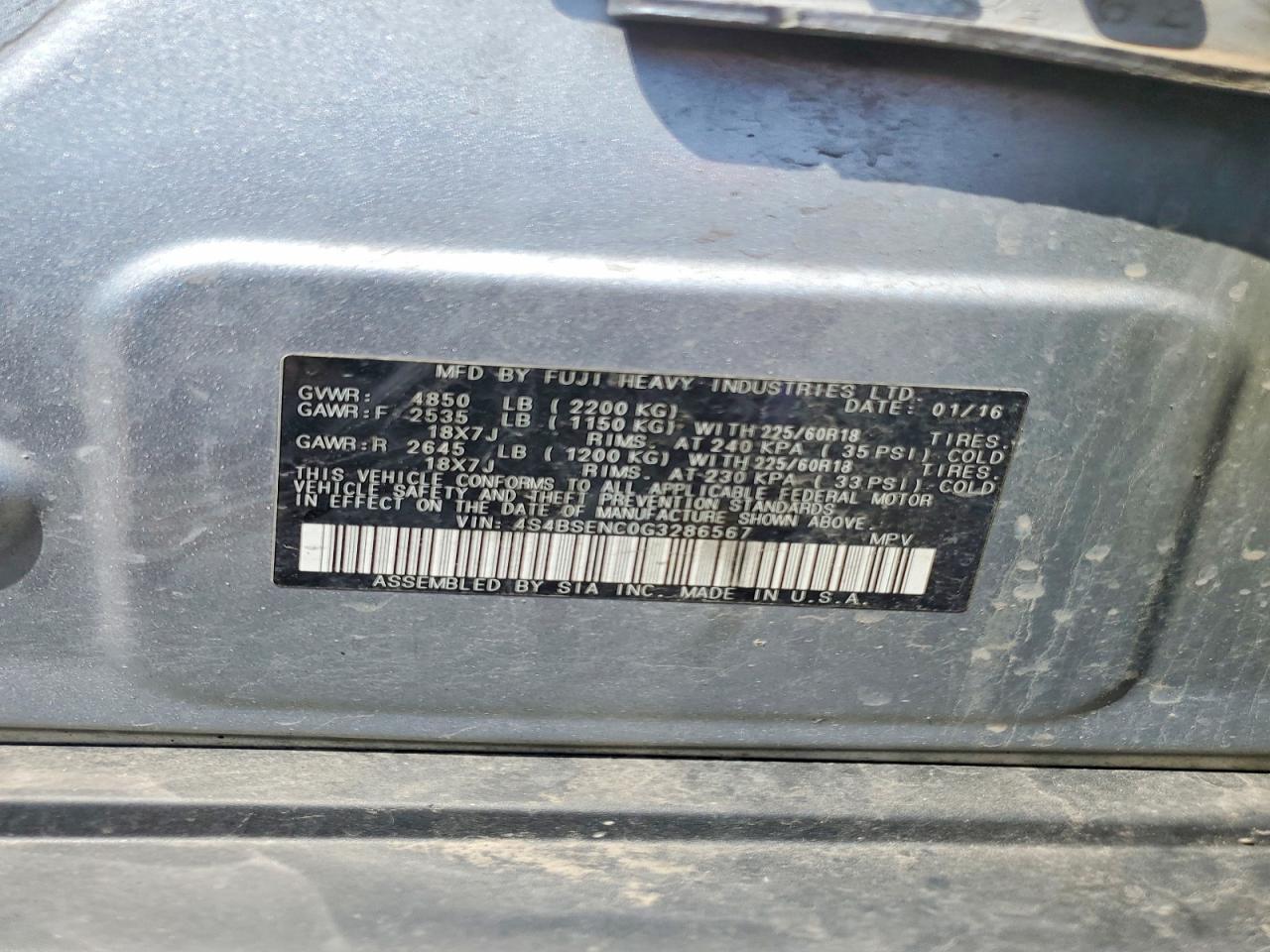 Subaru Outback 3.6r Limited