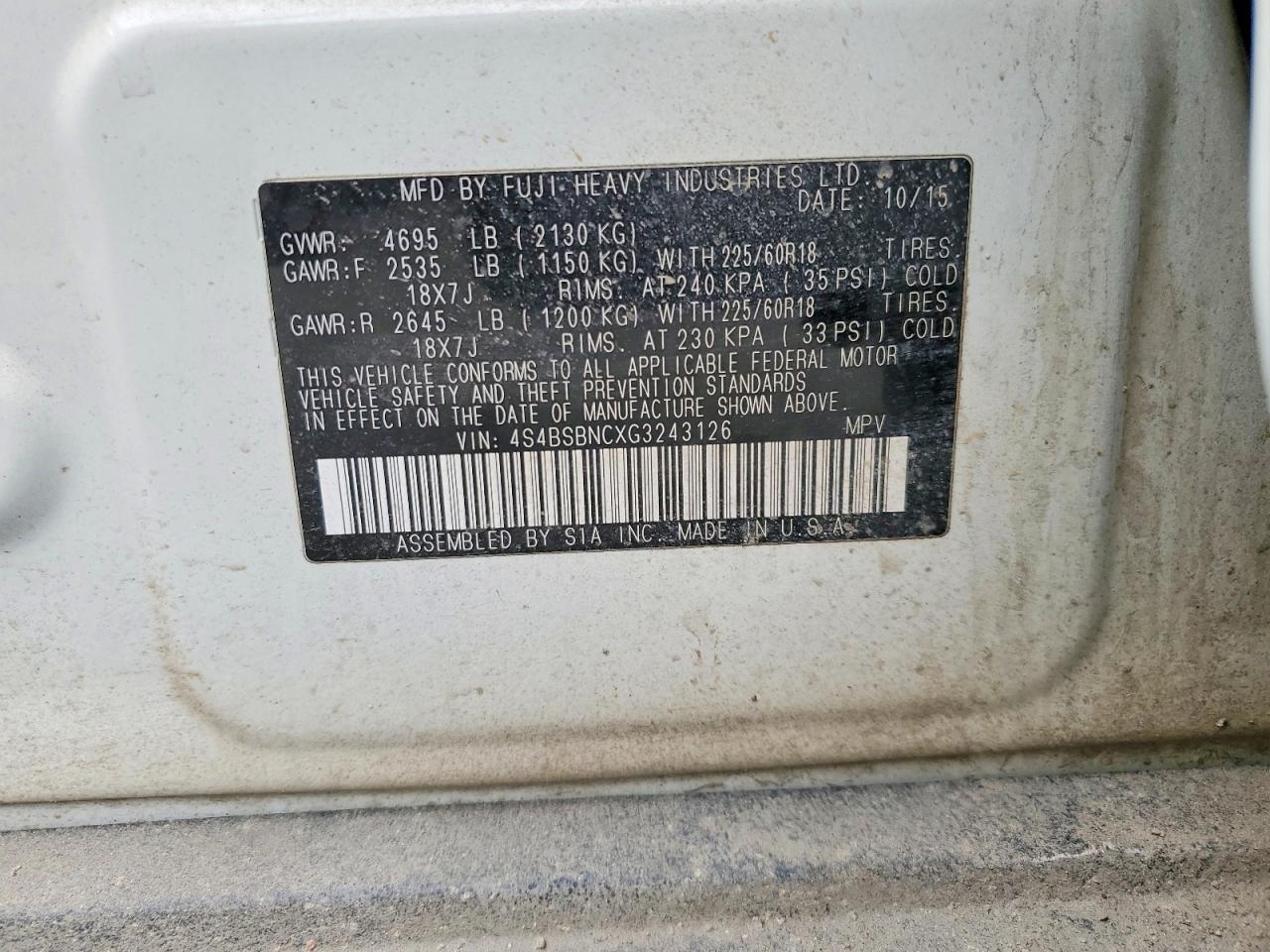 Subaru Outback 2.5i Limited