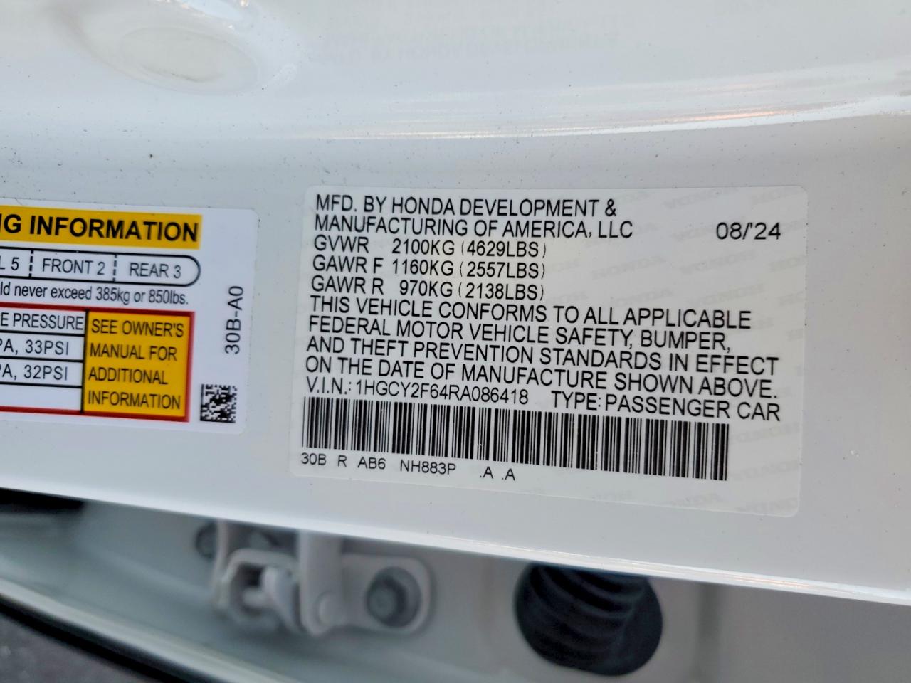 Honda Accord Hybrid Exl